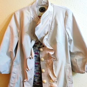 Anthropologie Idra Ruffle Trenchcoat